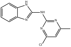 N-(4-chloro-6-methyl-2-pyrimidinyl)-1H-Benzimidazol-2-amine 结构式