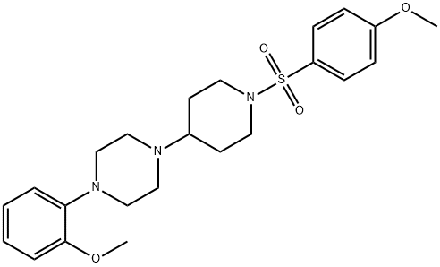 1-(2-methoxyphenyl)-4-{1-[(4-methoxyphenyl)sulfonyl]-4-piperidinyl}piperazine 化学構造式