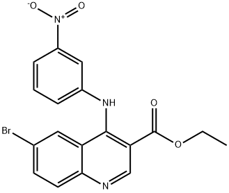 ethyl 6-bromo-4-[(3-nitrophenyl)amino]quinoline-3-carboxylate Struktur