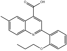 6-methyl-2-(2-propoxyphenyl)quinoline-4-carboxylic acid Structure