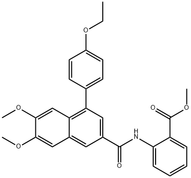 methyl 2-({[4-(4-ethoxyphenyl)-6,7-dimethoxynaphthalen-2-yl]carbonyl}amino)benzoate 结构式