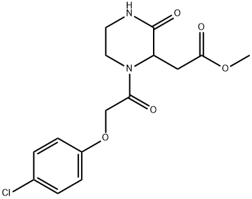 methyl {1-[(4-chlorophenoxy)acetyl]-3-oxopiperazin-2-yl}acetate Structure
