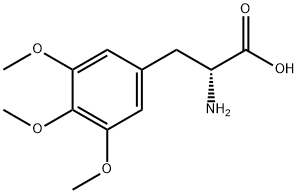 (2R)-2-AMINO-3-(3,4,5-TRIMETHOXYPHENYL)PROPANOIC ACID 化学構造式