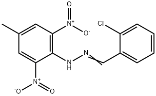 2-CHLOROBENZALDEHYDE (2,6-DINITRO-4-METHYLPHENYL)HYDRAZONE 结构式