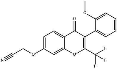 {[3-(2-methoxyphenyl)-4-oxo-2-(trifluoromethyl)-4H-chromen-7-yl]oxy}acetonitrile,496037-22-0,结构式