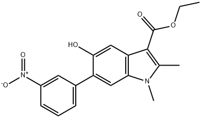 496797-53-6 5-Hydroxy-1,2-dimethyl-6-(3-nitro-phenyl)-1H-indole-3-carboxylic acid ethyl ester