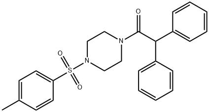 1-(diphenylacetyl)-4-[(4-methylphenyl)sulfonyl]piperazine 结构式