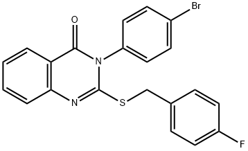 3-(4-bromophenyl)-2-[(4-fluorobenzyl)sulfanyl]quinazolin-4(3H)-one Structure