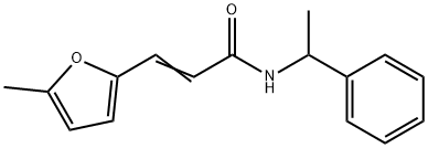 (2E)-3-(5-methylfuran-2-yl)-N-(1-phenylethyl)prop-2-enamide 结构式