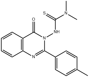 1,1-dimethyl-3-[2-(4-methylphenyl)-4-oxoquinazolin-3(4H)-yl]thiourea Structure