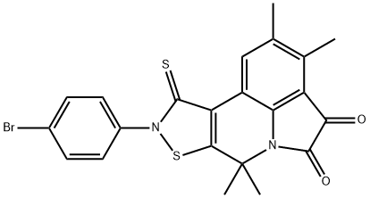 524056-23-3 9-(4-bromophenyl)-2,3,7,7-tetramethyl-10-thioxo-9,10-dihydro-7H-pyrrolo[3,2,1-ij][1,2]thiazolo[5,4-c]quinoline-4,5-dione