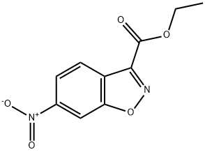 6-Nitrobenzisoxazole-3-carboxylic acid ethyl ester 化学構造式