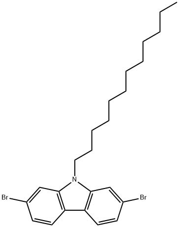 2,7-дибром-9-додецилкарбазол структура