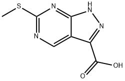6-(Methylthio)-1H-pyrazolo[3,4-d]pyrimidine-3-carboxylic acid 结构式