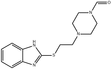 4-(2-(1H-苯并[D]咪唑-2-巯基)乙基)哌嗪-1-甲醛,561023-88-9,结构式