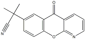 2-methyl-2-(5-oxo-5H-chromeno[2,3-b]pyridin-7-yl)propanenitrile Struktur