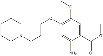 methyl 2-amino-5-methoxy-4-
(3-(piperidin-1-yl)propoxy)benzoate Struktur
