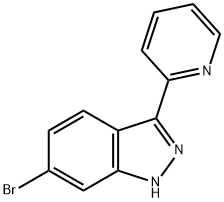 6-bromo-3-(2-pyridinyl)-1H-Indazole Structure