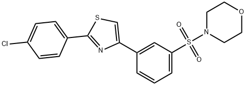 4-({3-[2-(4-chlorophenyl)-1,3-thiazol-4-yl]phenyl}sulfonyl)morpholine Structure