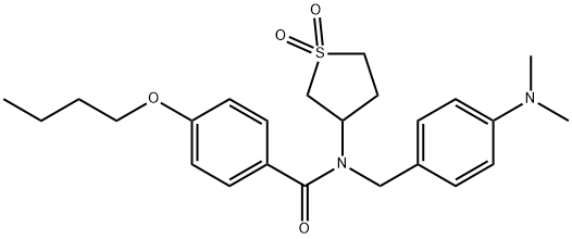 4-butoxy-N-[4-(dimethylamino)benzyl]-N-(1,1-dioxidotetrahydro-3-thienyl)benzamide Structure