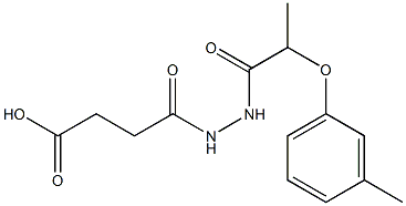 4-oxo-4-(2-(2-(m-tolyloxy)propanoyl)hydrazinyl)butanoic acid Structure