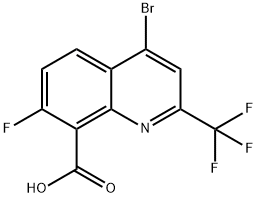 4-Bromo-7-fluoro-2-(trifluoromethyl)quinoline-8-carboxylic acid Structure