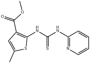 methyl 5-methyl-2-(3-(pyridin-2-yl)thioureido)thiophene-3-carboxylate 结构式