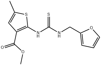 methyl 2-(3-(furan-2-ylmethyl)thioureido)-5-methylthiophene-3-carboxylate,588678-63-1,结构式