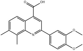 2-(3,4-dimethoxyphenyl)-7,8-dimethylquinoline-4-carboxylic acid Structure