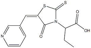 2-[4-oxo-5-(3-pyridinylmethylene)-2-thioxo-1,3-thiazolidin-3-yl]butanoic acid,612802-56-9,结构式