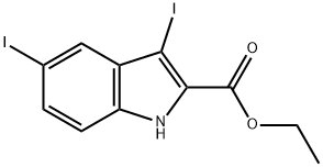 ethyl 3,5-diiodo-1H-indole-2-carboxylate Struktur