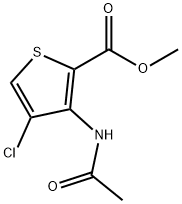 methyl 3-acetamido-4-chlorothiophene-2-carboxylate Struktur