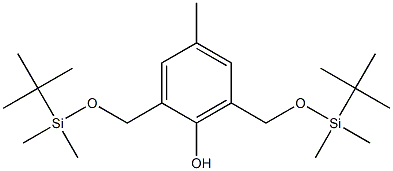 Phenol, 2,6-bis[[[(1,1-dimethylethyl)dimethylsilyl]oxy]methyl]-4-methyl- Struktur