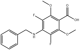 4-(苄基氨基)-3,5-二氟-2,6-二甲氧基苯甲酸, 651734-52-0, 结构式