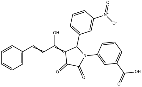 671770-02-8 3-((E)-3-((E)-1-hydroxy-3-phenylallylidene)-2-(3-nitrophenyl)-4,5-dioxopyrrolidin-1-yl)benzoic acid