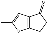 2-methyl-5,6-dihydro-4H-cyclopenta[b]thiophen-4-one 化学構造式