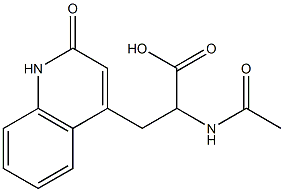 2-Acetylamino-3-(2-quinolon-4-yl)propionic acid Structure