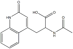 2-乙酰氨基-3-(2-氧代-1,2-二氢喹啉-4-基)丙酸,681806-75-7,结构式