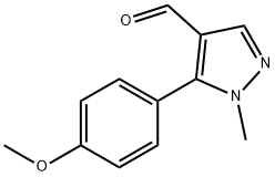 5-(4-甲氧基苯基)-1-甲基-1H-吡唑-4-甲醛 结构式
