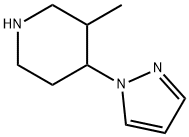 3-methyl-4-(1H-pyrazol-1-yl)Piperidine Struktur