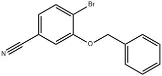 3-(ベンジルオキシ)-4-ブロモベンゾニトリル 化学構造式