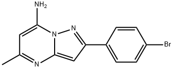 2-(4-BROMOPHENYL)-5-METHYL-PYRAZOLO[1,5-A]PYRIMIDIN-7-AMINE, 700847-39-8, 结构式