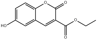 Ethyl 6-hydroxy-2-oxo-2H-chromene-3-carboxylate 化学構造式