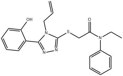 2-((4-allyl-5-(2-hydroxyphenyl)-4H-1,2,4-triazol-3-yl)thio)-N-ethyl-N-phenylacetamide Structure