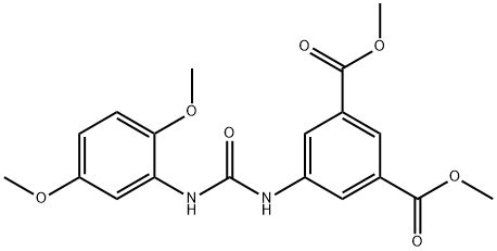 dimethyl 5-(3-(2,5-dimethoxyphenyl)ureido)isophthalate 化学構造式
