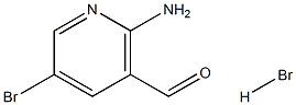 2-氨基-5-溴烟醛氢溴酸盐 结构式