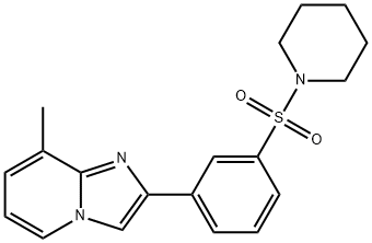 8-methyl-2-[3-(piperidin-1-ylsulfonyl)phenyl]imidazo[1,2-a]pyridine Structure