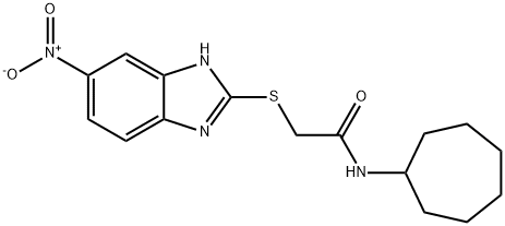 N-cycloheptyl-2-[(5-nitro-1H-benzimidazol-2-yl)sulfanyl]acetamide|
