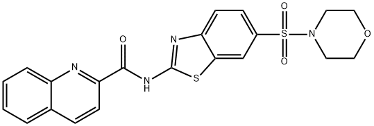 N-[(2E)-6-(morpholin-4-ylsulfonyl)-1,3-benzothiazol-2(3H)-ylidene]quinoline-2-carboxamide Struktur