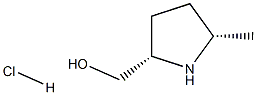 ((2S,5S)-5-甲基吡咯烷-2-基)甲醇盐酸 结构式